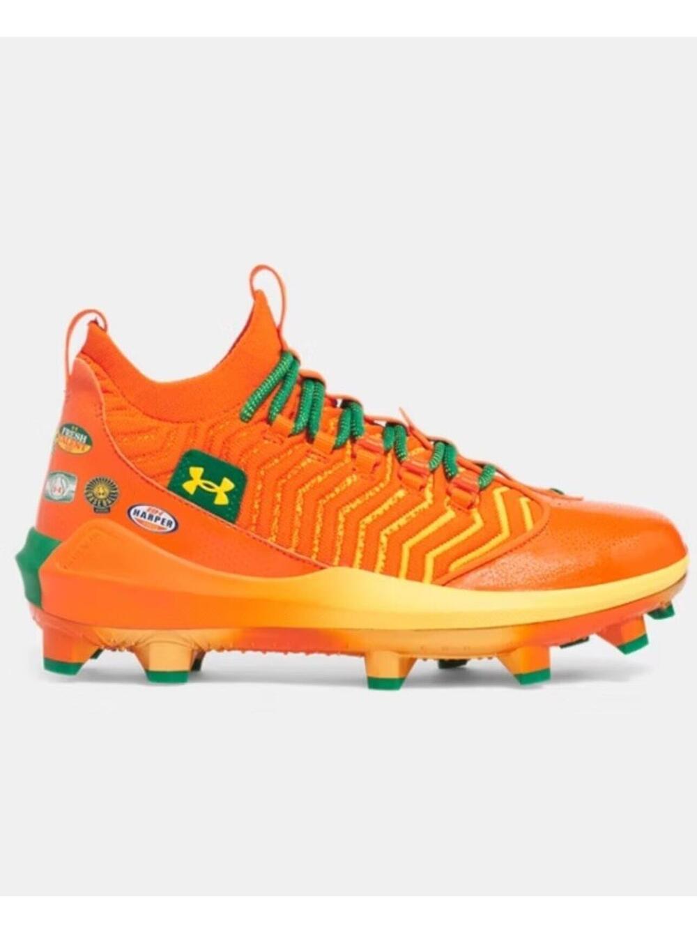 $120 Under Armour Harper 9 Pro TPU LE Bring the Juice Men 14 Baseball Cleats - Picture 3 of 11